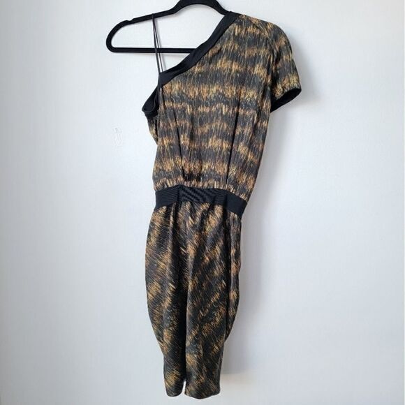 Isabel MARANT Asymmetrical Black & Multicolor Printed Mini Dress Size 0 - Picture 11 of 12